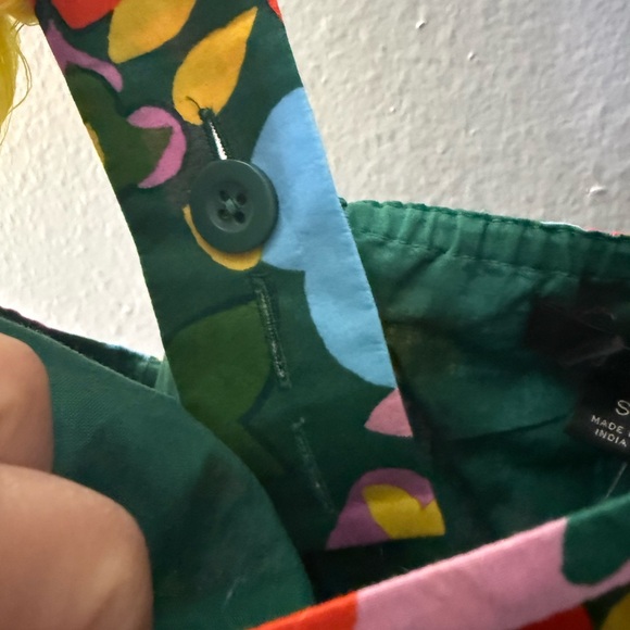 J. Crew Multicolor Floral Tiered Dress with Pom-Strap Detail - Picture 4 of 6